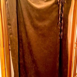 Faux suede skirt